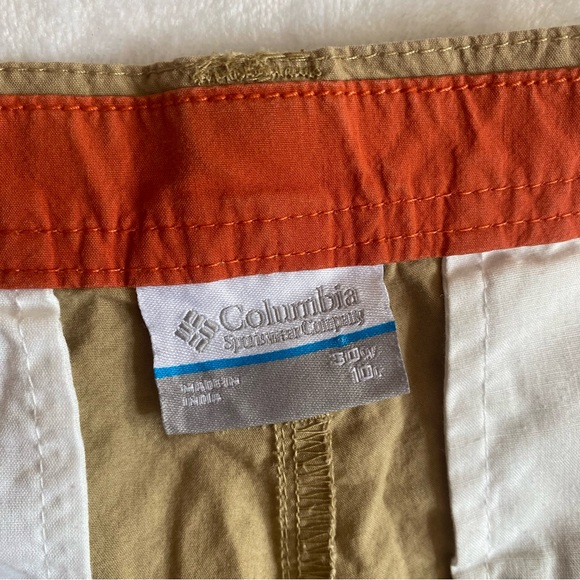 Columbia Men’s Shorts Sz 30 Tan Cotton High Rise Pockets Hiking Lightweight - Picture 7 of 7